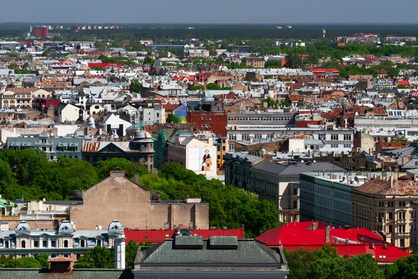 Modern Avrupa kentinin havadan görünüşü