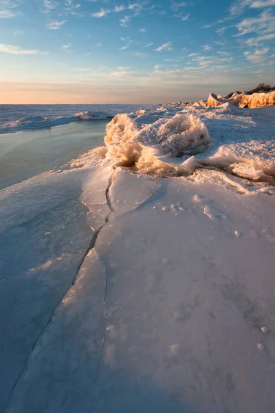 Agua Congelada Invierno Naturaleza Paisaje — Foto de Stock