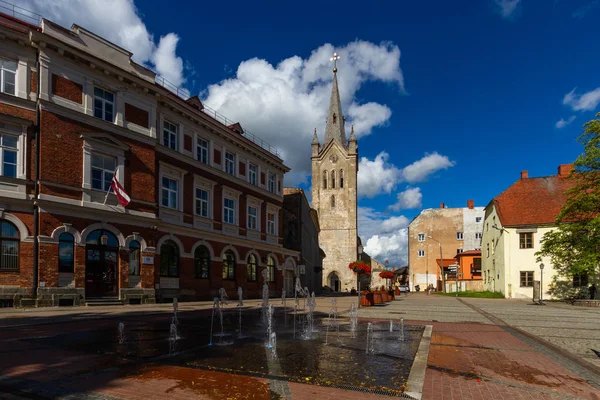 Straten Huizen Van Cesis Oude Stad — Stockfoto