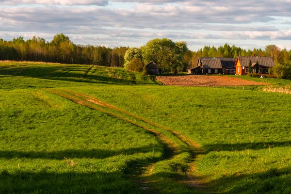Gündüzleri tarlaların yanındaki eski binalar