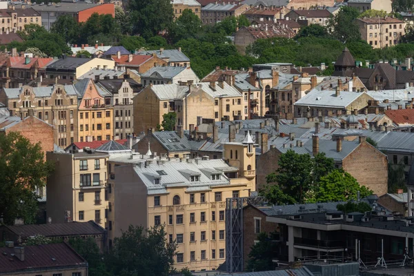 Letecký Pohled Moderní Evropské Město — Stock fotografie