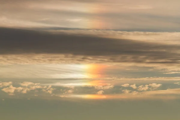 Cielo Del Atardecer Con Nubes Naranjas — Foto de Stock