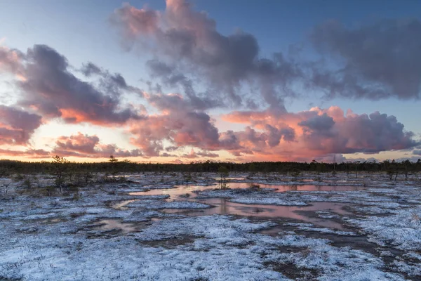 Hermoso Paisaje Del Norte Temporada Invierno — Foto de Stock