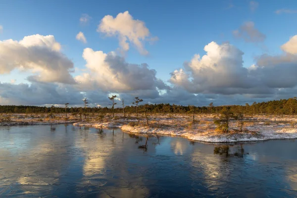 Hermoso Paisaje Del Norte Temporada Invierno —  Fotos de Stock