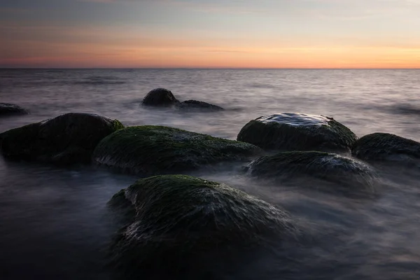 Côte Baltique Coucher Soleil — Photo