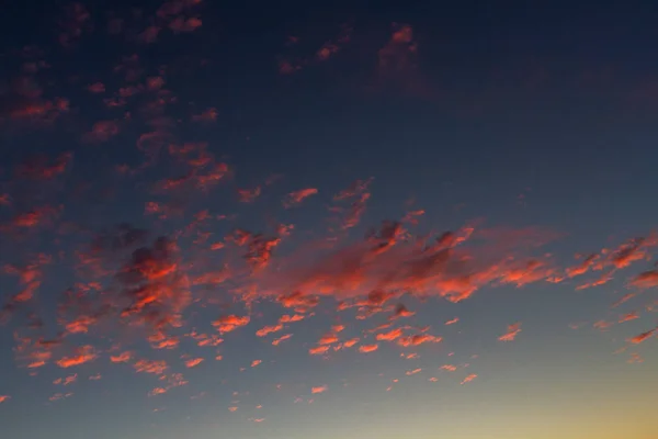 Nuages Orange Dans Ciel Coucher Soleil — Photo