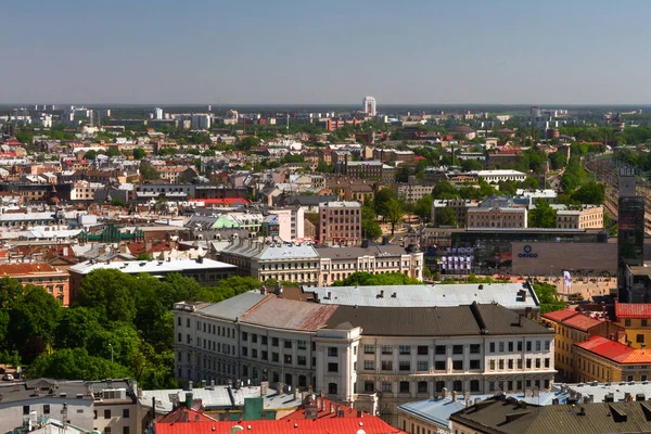 Aerial View Modern European City — 图库照片