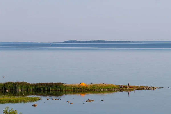 Gyönyörű Tenger Partján Napsütéses Napon — Stock Fotó