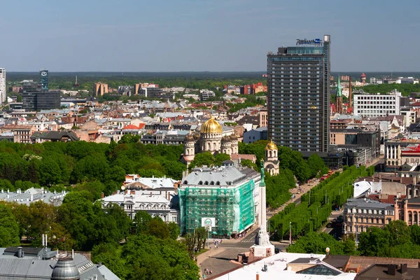 Flygfoto Över Modern Europeisk Stad — Stockfoto