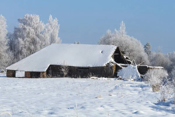 Casa Nella Neve — Foto Stock