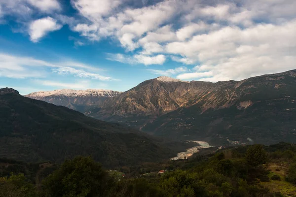 山の風景の空撮 — ストック写真