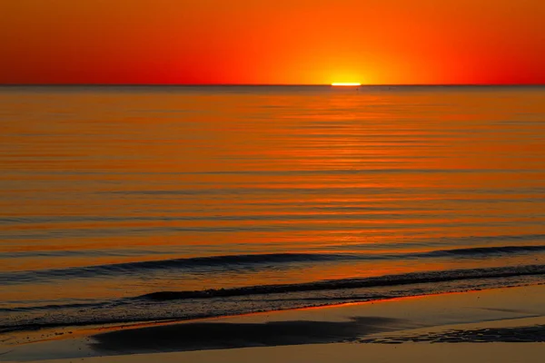 Zeekust Bij Zonsondergang — Stockfoto