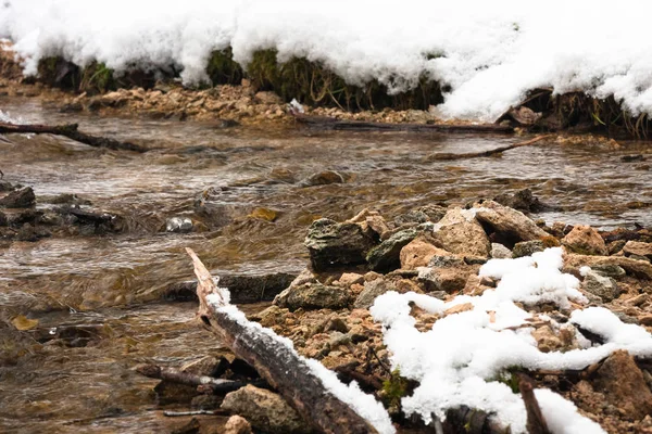 Agua Congelada Invierno Naturaleza Paisaje —  Fotos de Stock