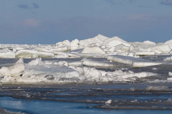 Sea Coast Ice Winter Season — 스톡 사진