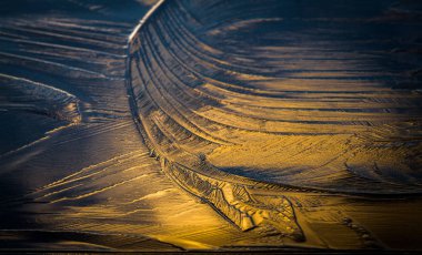 Gün batımında buz çizimi