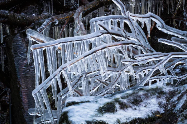 Vackert Vattenfall Vintern — Stockfoto