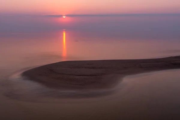 Pantai Laut Pada Waktu Matahari Terbenam — Stok Foto