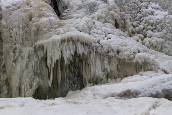 Cascada Congelada Temporada Invierno — Foto de Stock