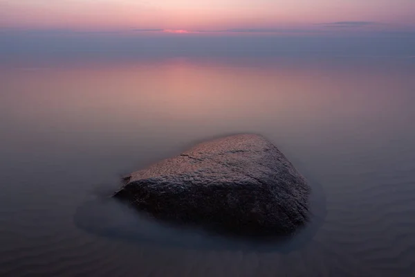 Côte Mer Coucher Soleil — Photo