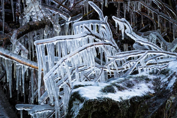 Hermosa Cascada Temporada Invierno — Foto de Stock