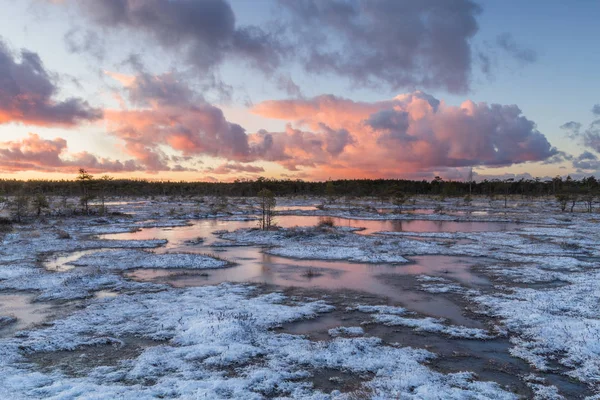 Hermoso Paisaje Del Norte Temporada Invierno — Foto de Stock