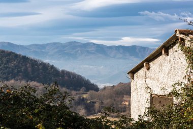 Mountain landscape with european village