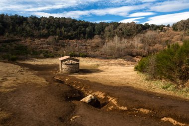 Old brick building in mountains at daytime