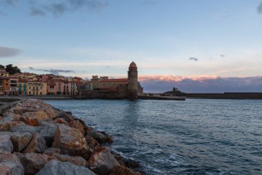 Old european city on sea coast