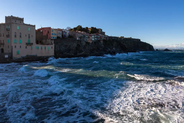 Città Mediterranea Europea Sulla Costa Del Mare — Foto Stock