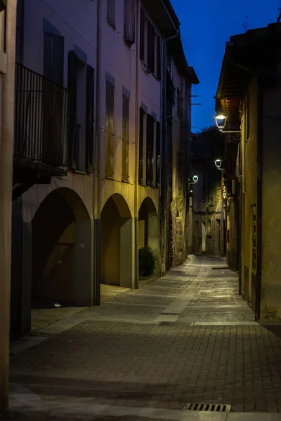 Old european city at evening time