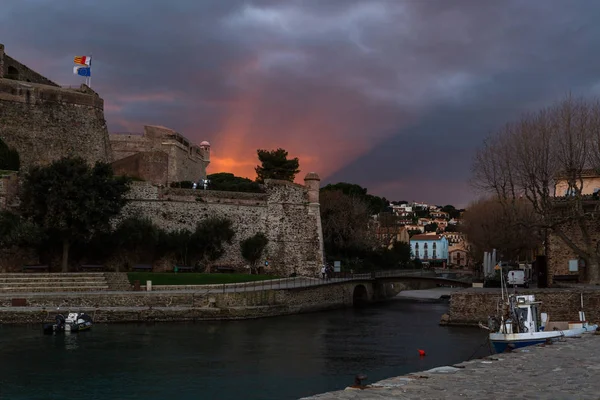 Old european castle on sea coast