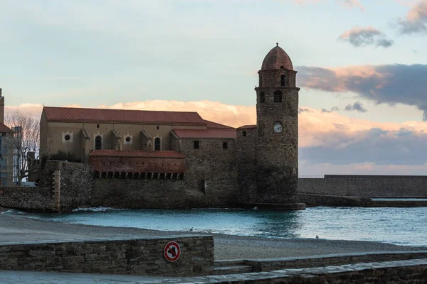 Old european castle on sea coast