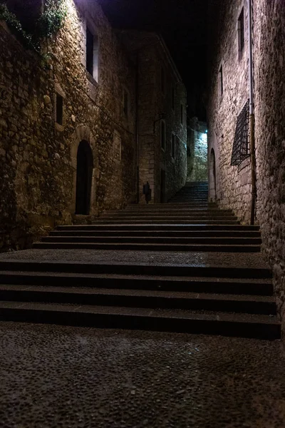 Vieille Ville Européenne Nuit — Photo