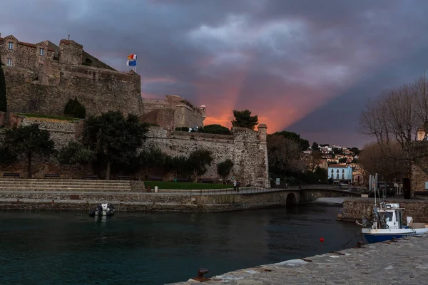 Old european castle on sea coast