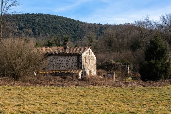 Oude Baksteen Verlaten Gebouw — Stockfoto