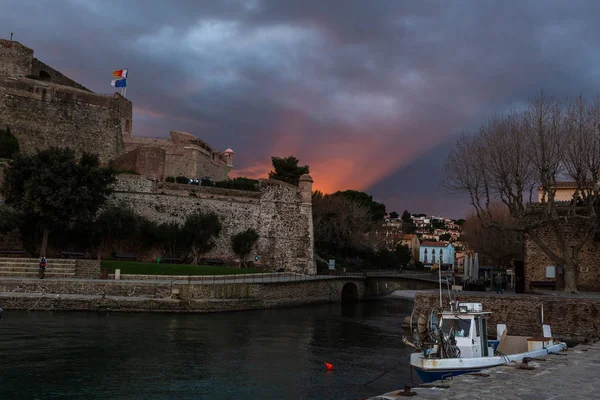 Old european castle on sea coast