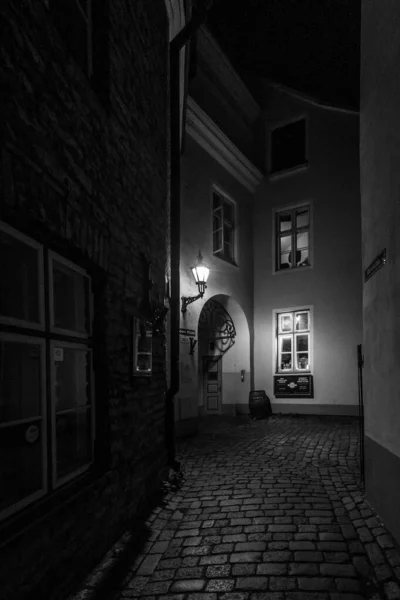 Old European City Black White Tone — Stock Photo, Image