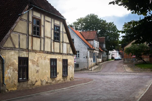 Small european city with old buildings