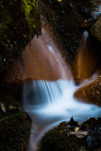 Wodospad Dzikim Lesie — Zdjęcie stockowe