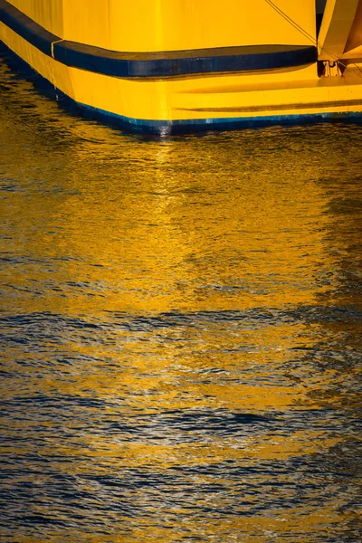 Barco Puerto Mar Atardecer —  Fotos de Stock