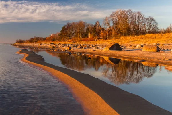 Кам Яне Піщане Узбережжя Моря — стокове фото