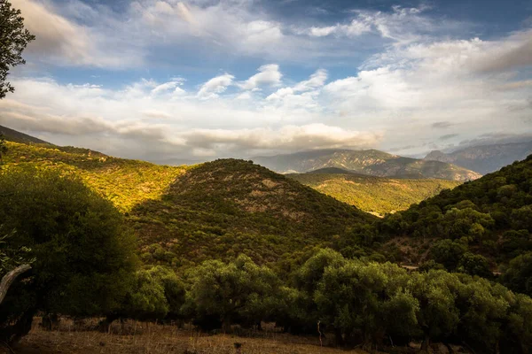 高山景观鸟瞰图 — 图库照片