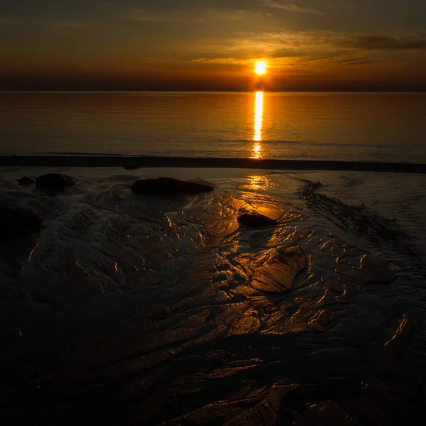 Mar Piedra Atardecer — Foto de Stock