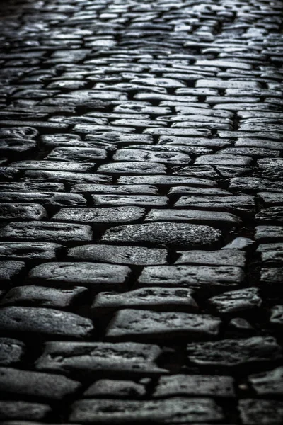 Brick street in dark time