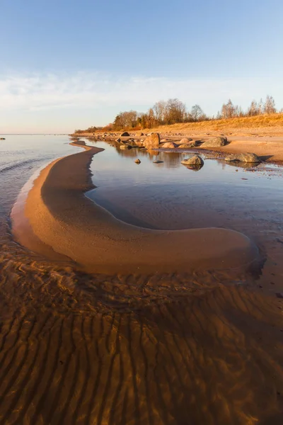 Кам Яне Піщане Узбережжя Моря — стокове фото