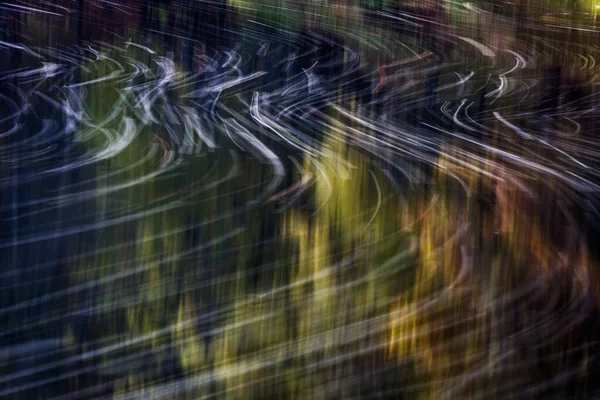 Silhuett Färgglada Träd Vatten — Stockfoto