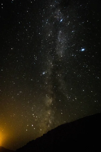 Gwiazdy Ciemną Noc Niebo — Zdjęcie stockowe