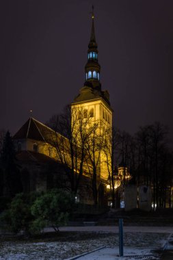 gece eski Avrupa kenti