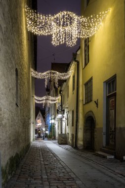 gece eski Avrupa kenti