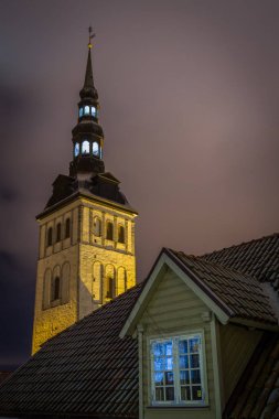 gece eski Avrupa kenti